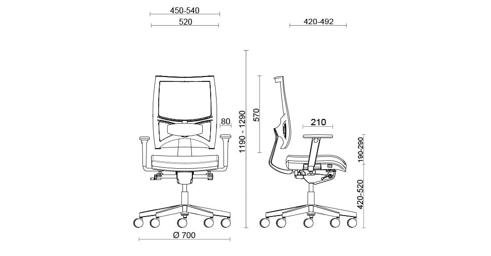 Офисное кресло с сетчатым подлокотником с 5 спицами Sitland Team Strike ARCH-00139201 - Вид №6