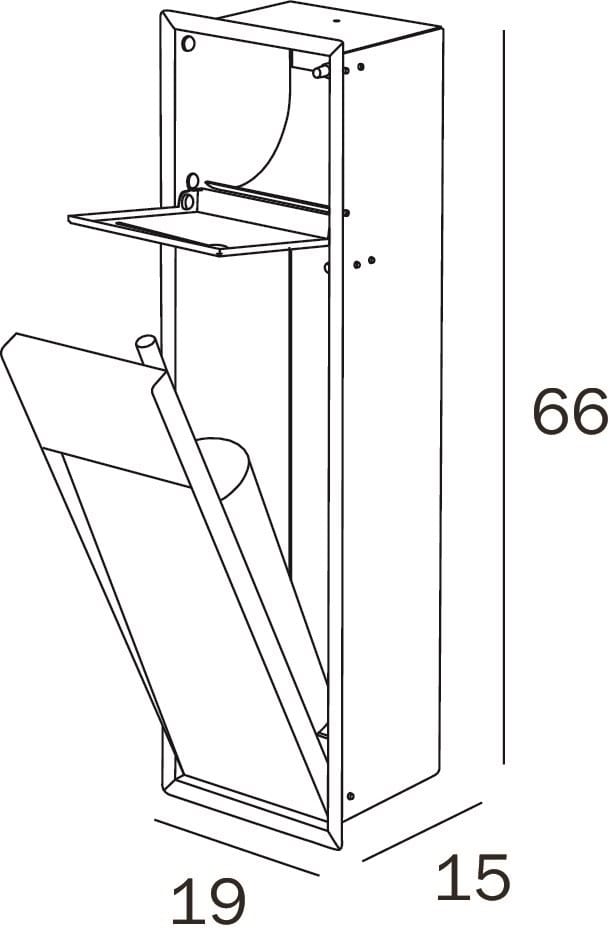 Модуль с держателем рулона и держателем рулона INDA® My secret ARCH-00067064 - Вид №3
