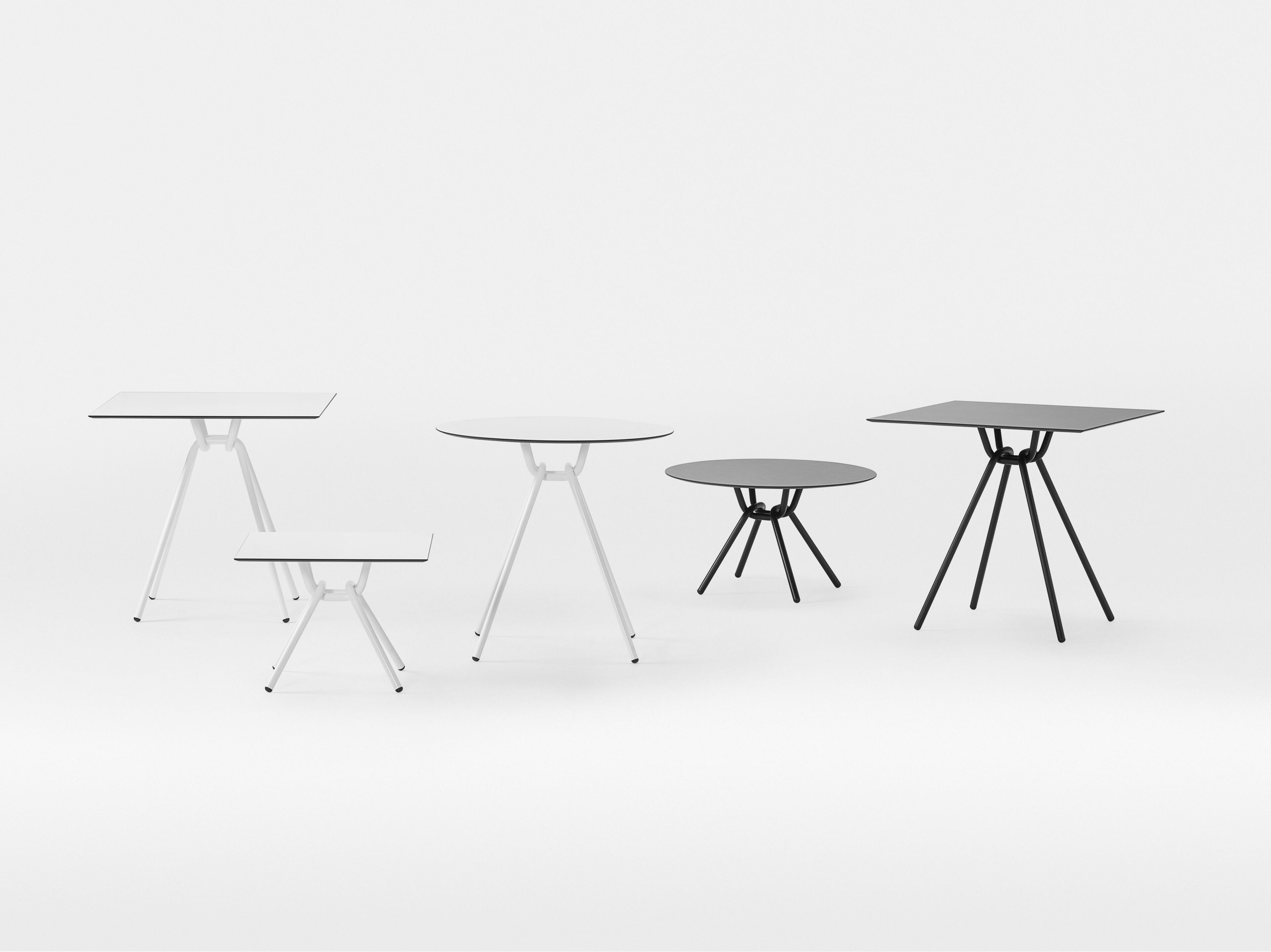 Квадратный стальной стол с верхней частью HPL Kastel Keiko ARCH-00061659 - Вид №1