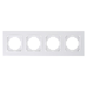 90621311 Рамка для розеток и выключателей 4 поста цвет белый Alegra STLM-0311580 NILSON