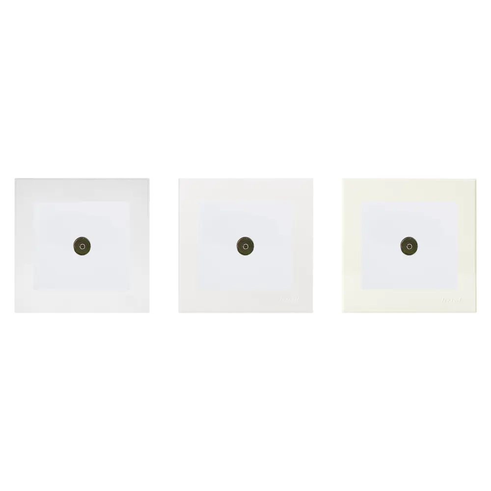 ТВ-розетка оконечная встраиваемая Lezard Rain шлейф, цвет белый STLM-2140610 - Вид №1