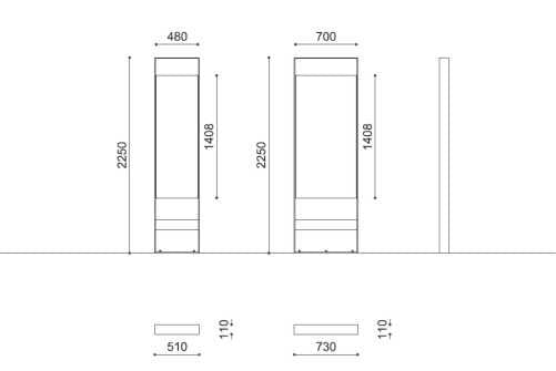 Стальная двухсторонняя доска объявлений для общественных мест Metalco SENNA ARCH-00035474 - Вид №3