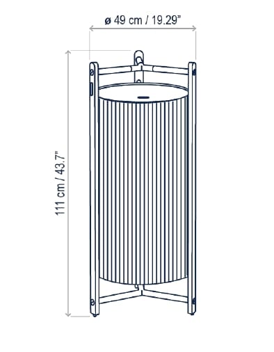 Напольная лампа из тикового дерева Bover Kando ARCH-00030973 - Вид №6