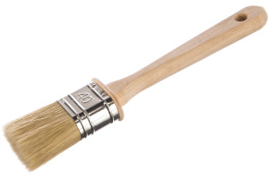 16383620 Кисть для красок овальная, смешанная щетина, деревянная ручка КО-40 Лазурный берег