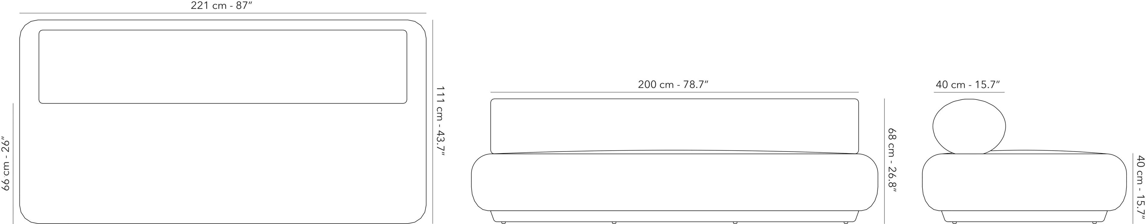 3-местный тканевый садовый диван Jardinico татами ARCH-00079093 - Вид №5