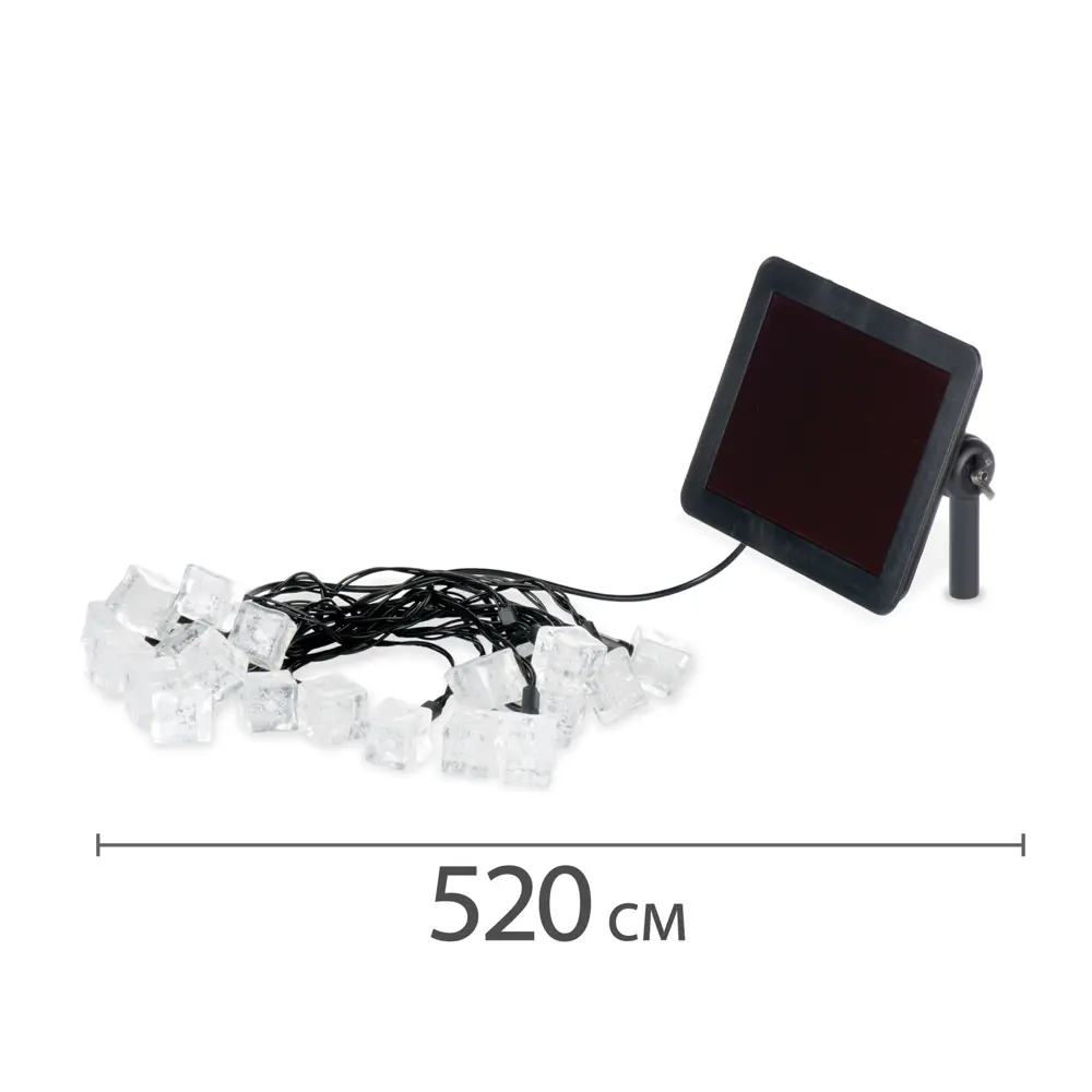 Светильник на солнечных батареях Cubes, 20 LED, 420 см, пластик Santreyd STLM-2028595 - Вид №2