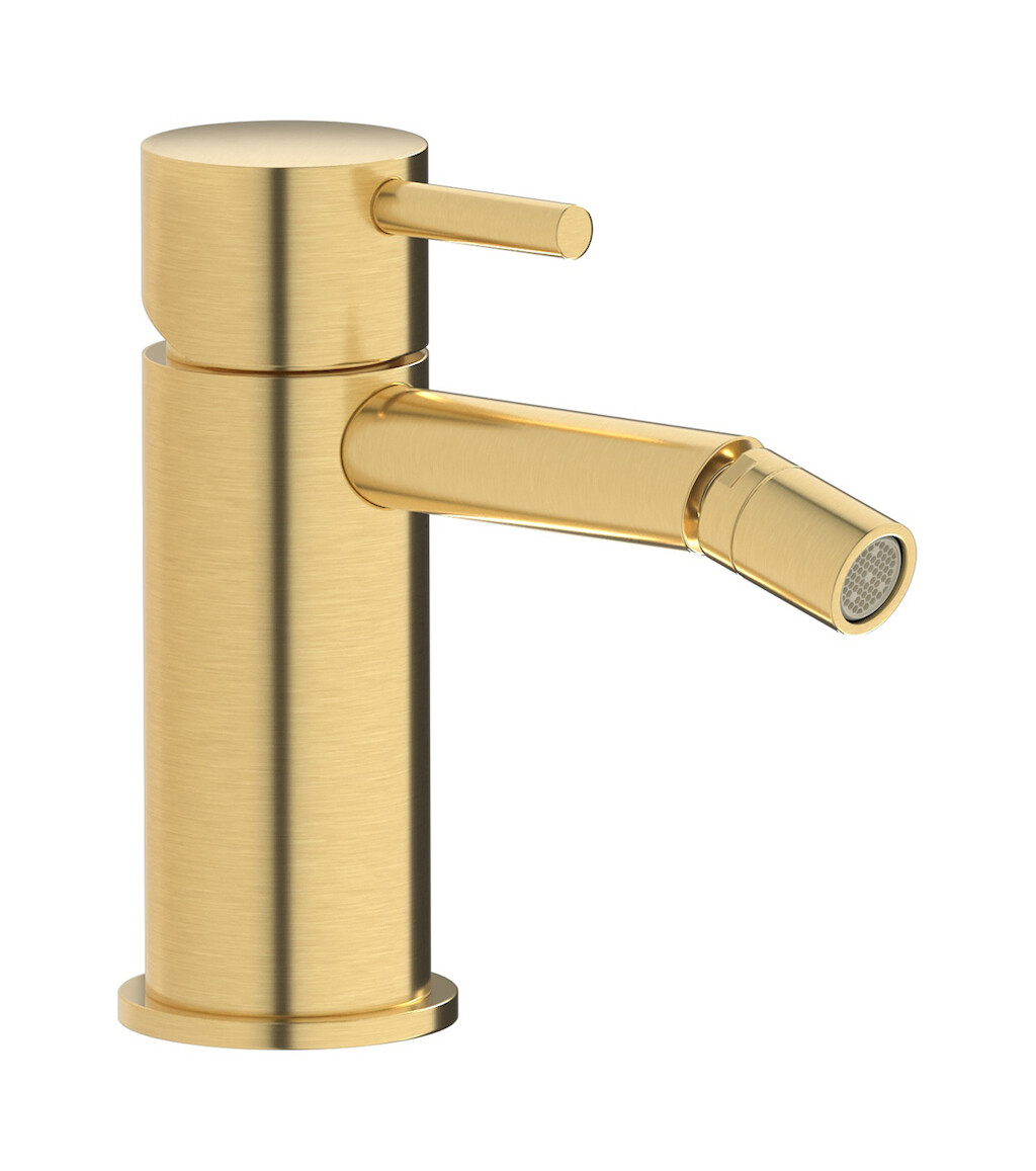 Смеситель для биде на 1 отверстие в комплекте с донным клапаном. WE ARE IB mt220os Brushed Gold MilanoTorino 