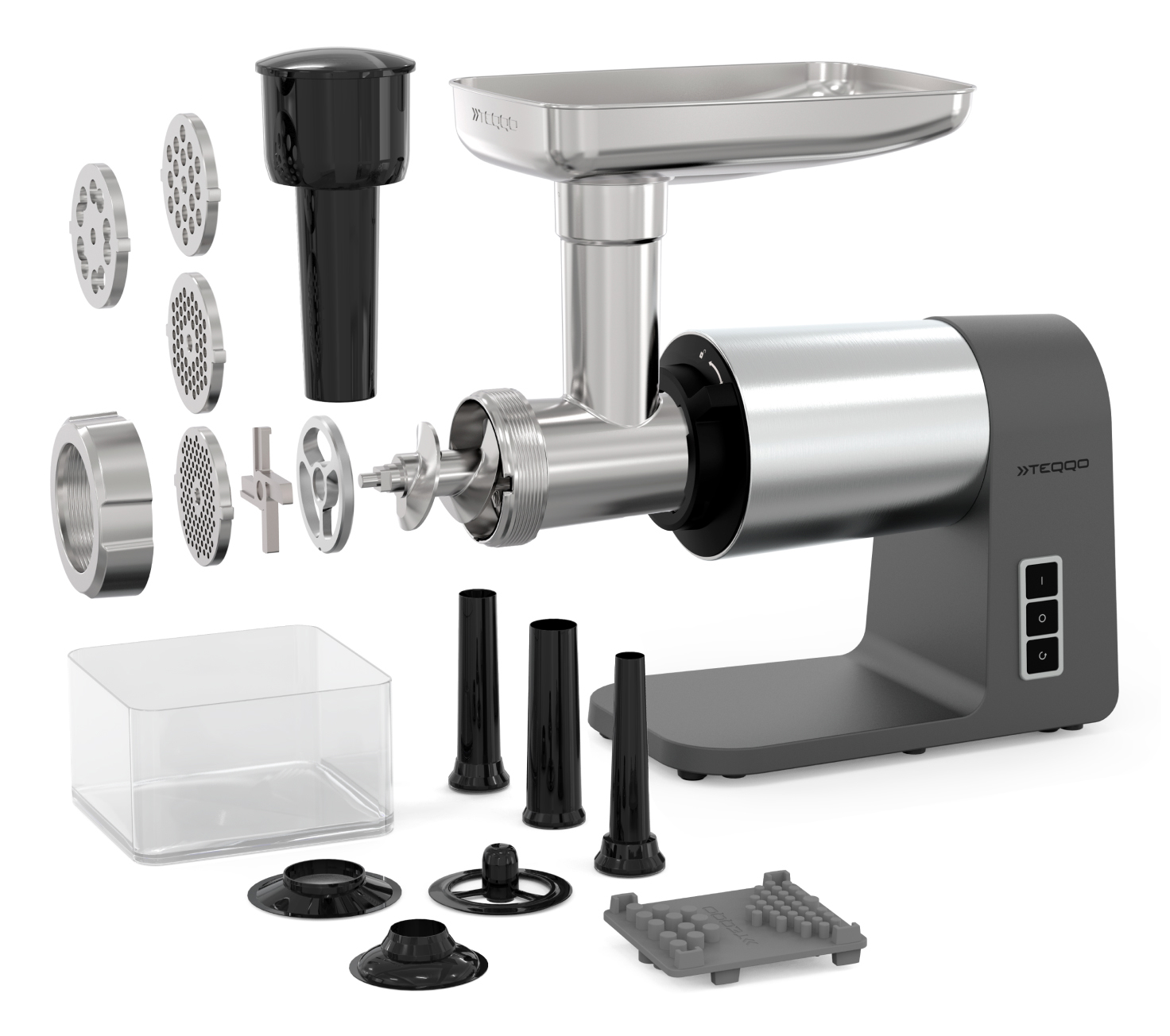 9176132 Мясорубка электрическая TEQQO Grindmaster Steel серый STDN-0017491