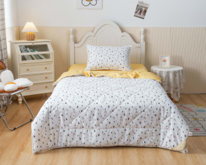 90357313 Комплект постельного белья с одеялом Пингвинята детский сатин цвет желтый STLM-0199119 SOFI DE MARKO