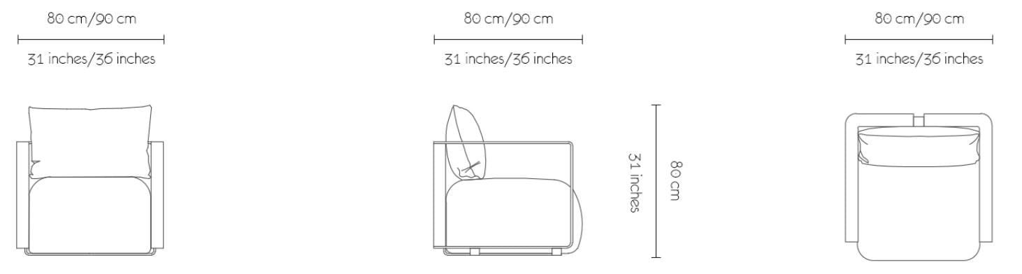 Тканевое кресло с подлокотниками MORADA DONNA ARCH-00096689 - Вид №3