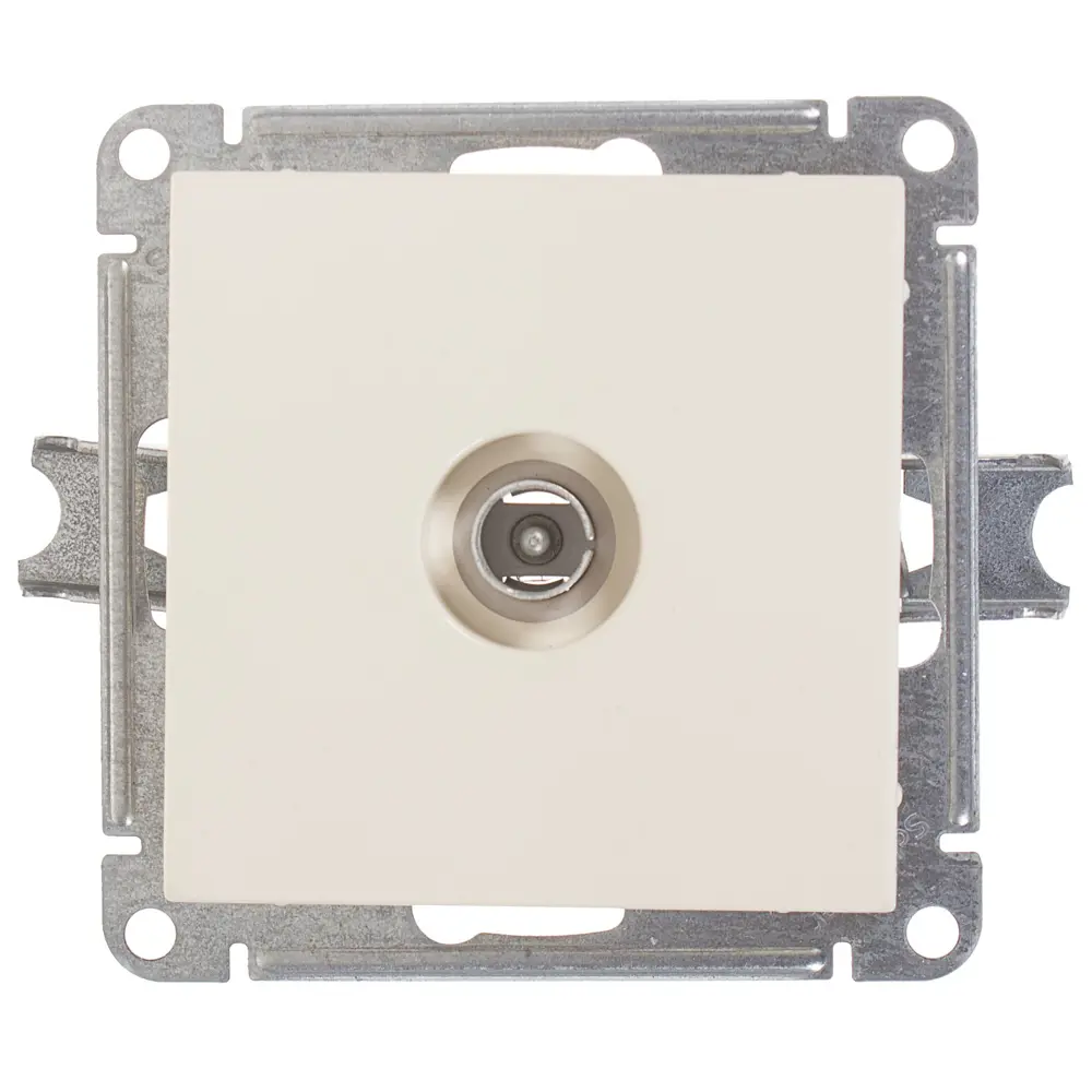 TV-розетка SYSTEME ELECTRIC W59 для скрытого монтажа в цвете слоновая кость 18799324 STLM-0012755