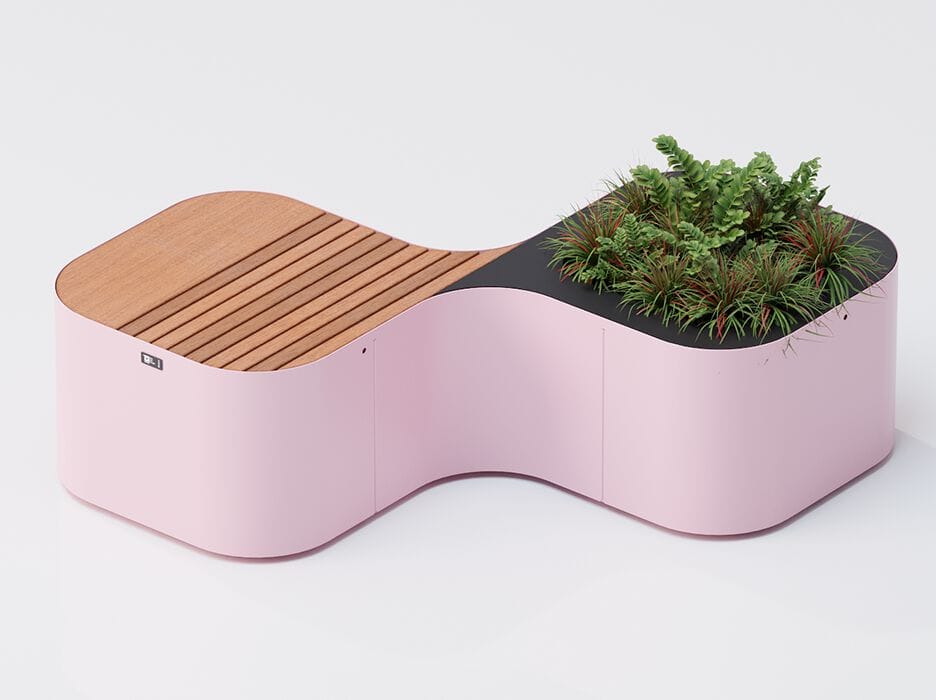 2-модульная скамья с сиденьем и плантатором DIMCAR PINCH ARCH-00105658 - Вид №1