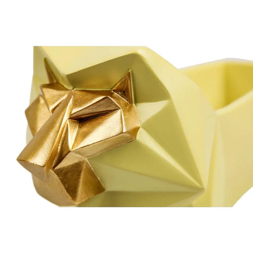 Горшок цветочный Лев CD-DEC-PL-4132 18x11x14 см v0.5 л пластик желтый Santreyd Дизайн STLM-2076357 - Вид №2