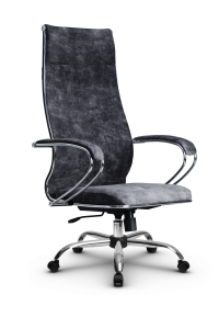 90668581 Офисное кресло 118 L 1m велюр цвет темно-серый STLM-0330983 МЕТТА
