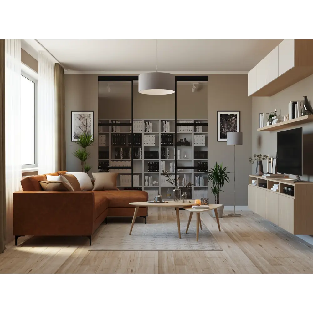 Дверь для шкафа Лион 59.6x38x1.6 цвет дуб сонома Santreyd STLM-2059038 - Вид №5
