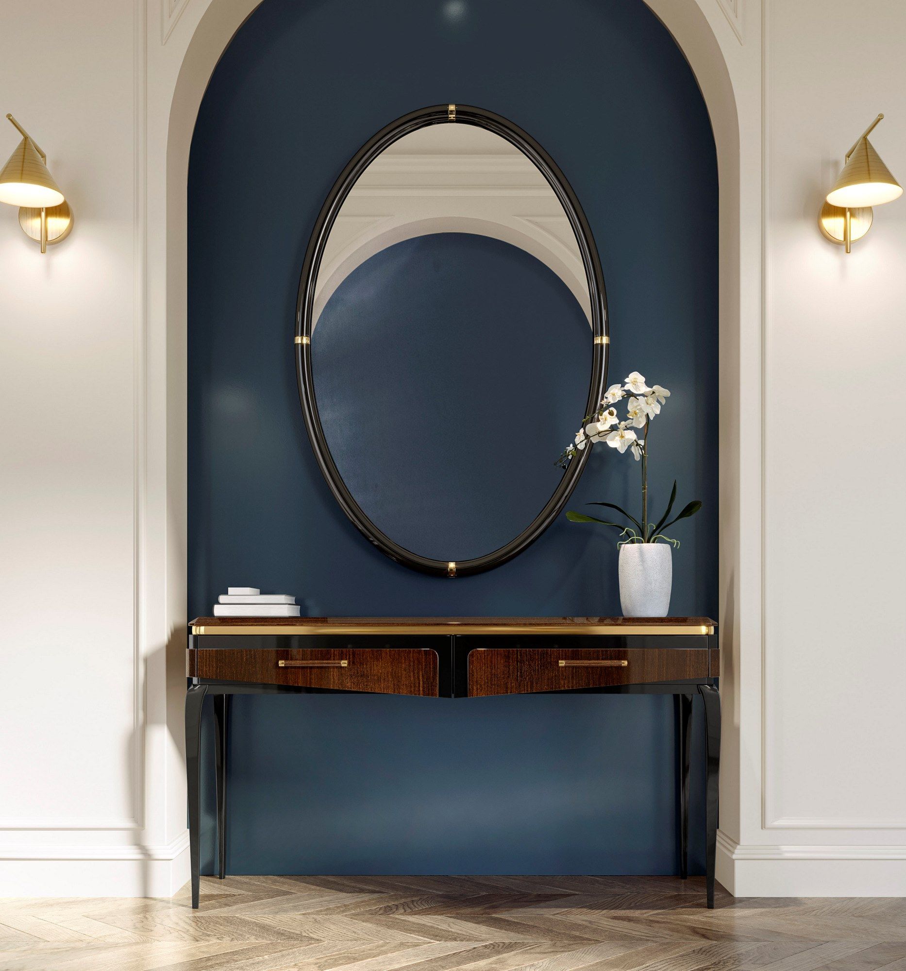 Деревянная прямоугольная консоль с ящиками A.R. Arredamenti Виктор ARCH-00148604 - Вид №1