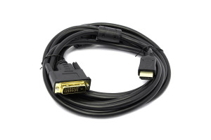 18301417 Кабель HDMI M - DVI M 24+1 Dual Link ферритовые кольца позолоченные контакты 3м APC-073-030 5Bites