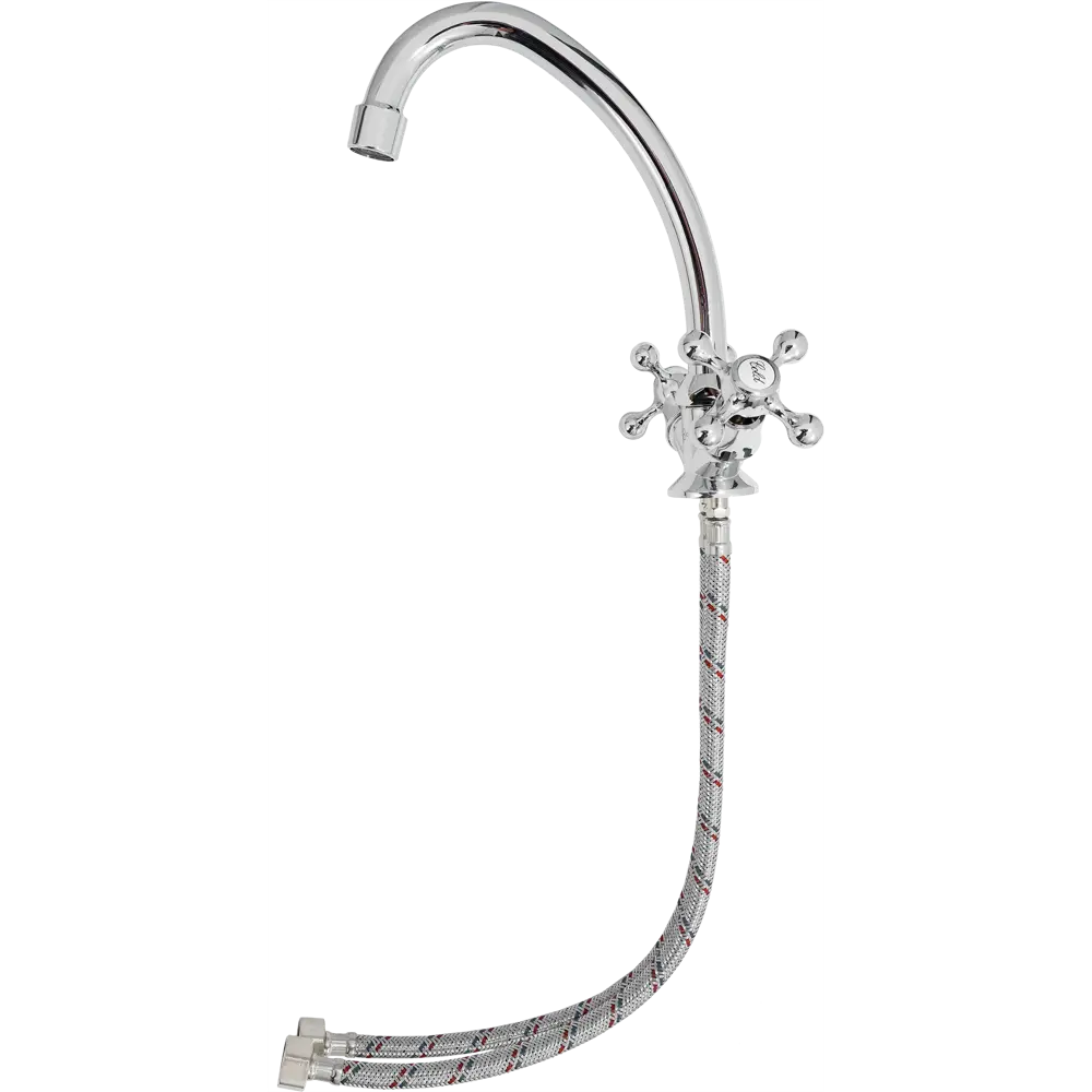 Смеситель для раковины Клевер Leto двухвентильный цвет хром STLM-2035692 - Вид №1