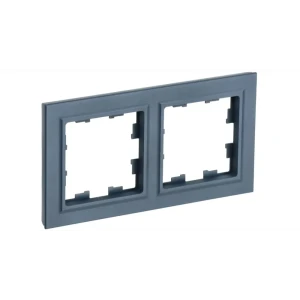 Рамка для розеток и выключателей IEK Brite 2 поста цвет маренго 89361869 STLM-2150358