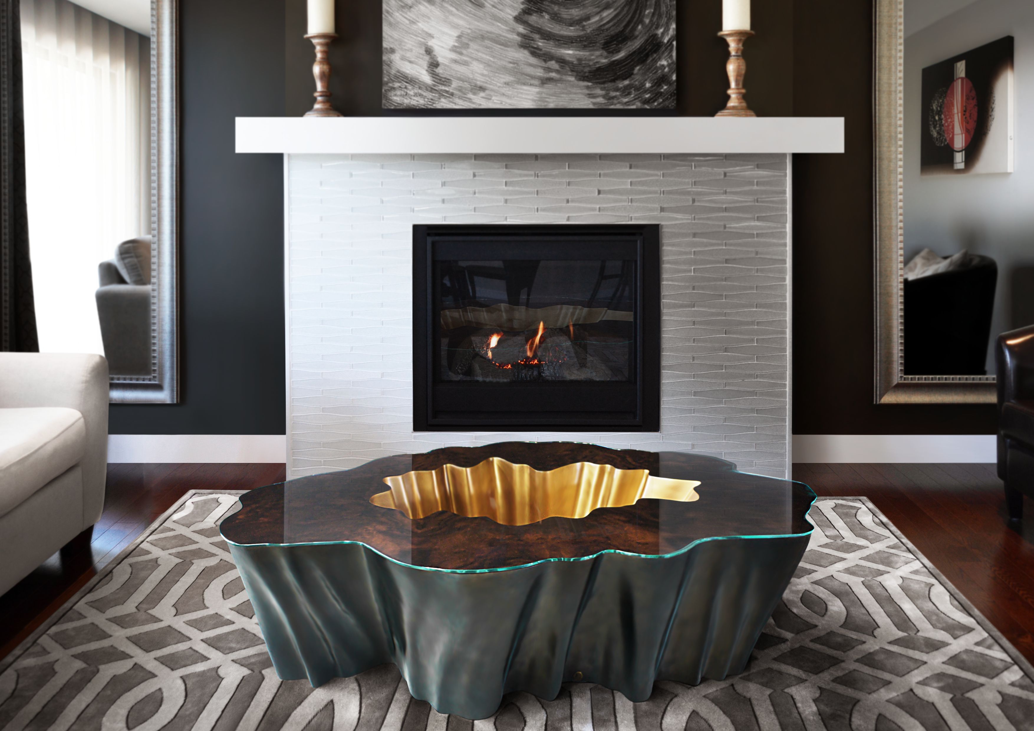 Журнальный столик из дерева и стекловолокна KARPA ARCH-00121499 - Вид №2