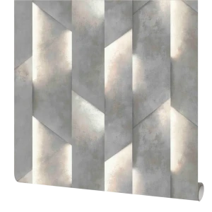 АСПЕКТ РУ Обои Лас-Вегас графитовые с рельефной геометрией 89427228