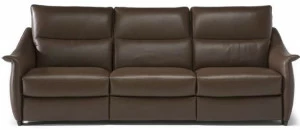 Natuzzi 3-местный кожаный диван с откидной спинкой