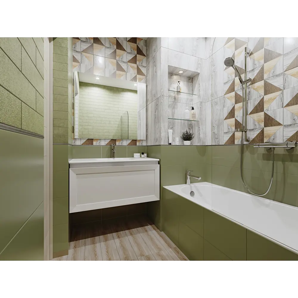 Плитка настенная Wood Fumo 30х60 см 1.62 м² цвет серый BELANI STLM-2148734 - Вид №6