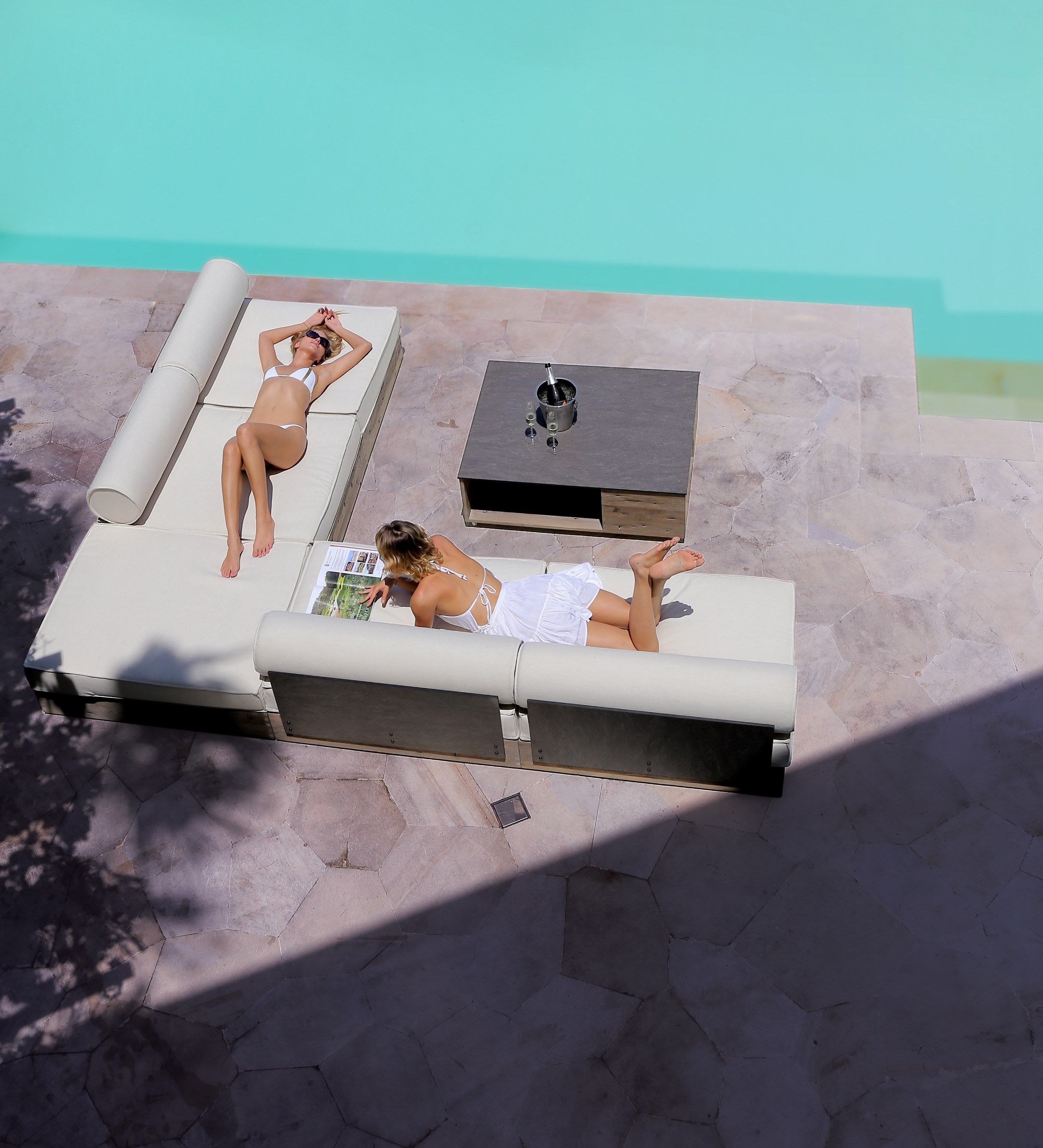 Sunbrella® садовый диван с полуостровом MAMAGREEN Aiko ARCH-00013421 - Вид №2