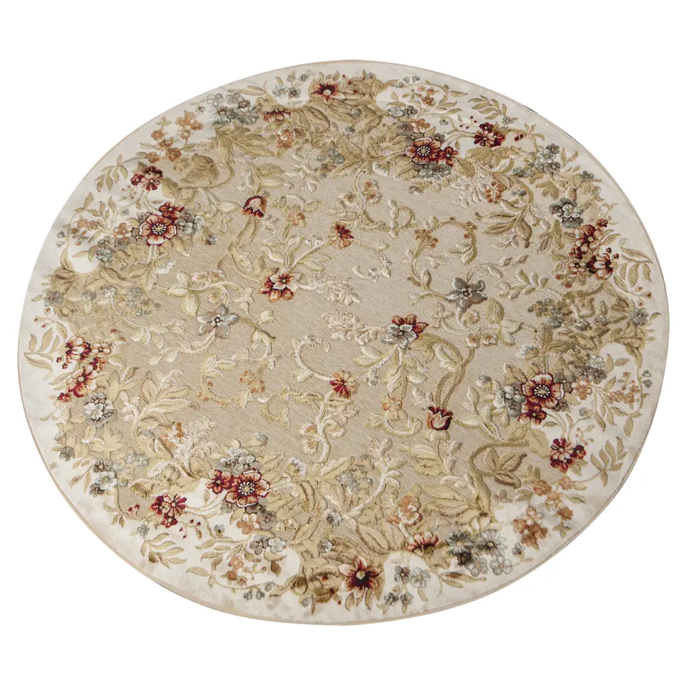 Ковер вискоза Genova 027/626260 ø160 см цвет бежевый RAGOLLE STLM-2003087 - Вид №1