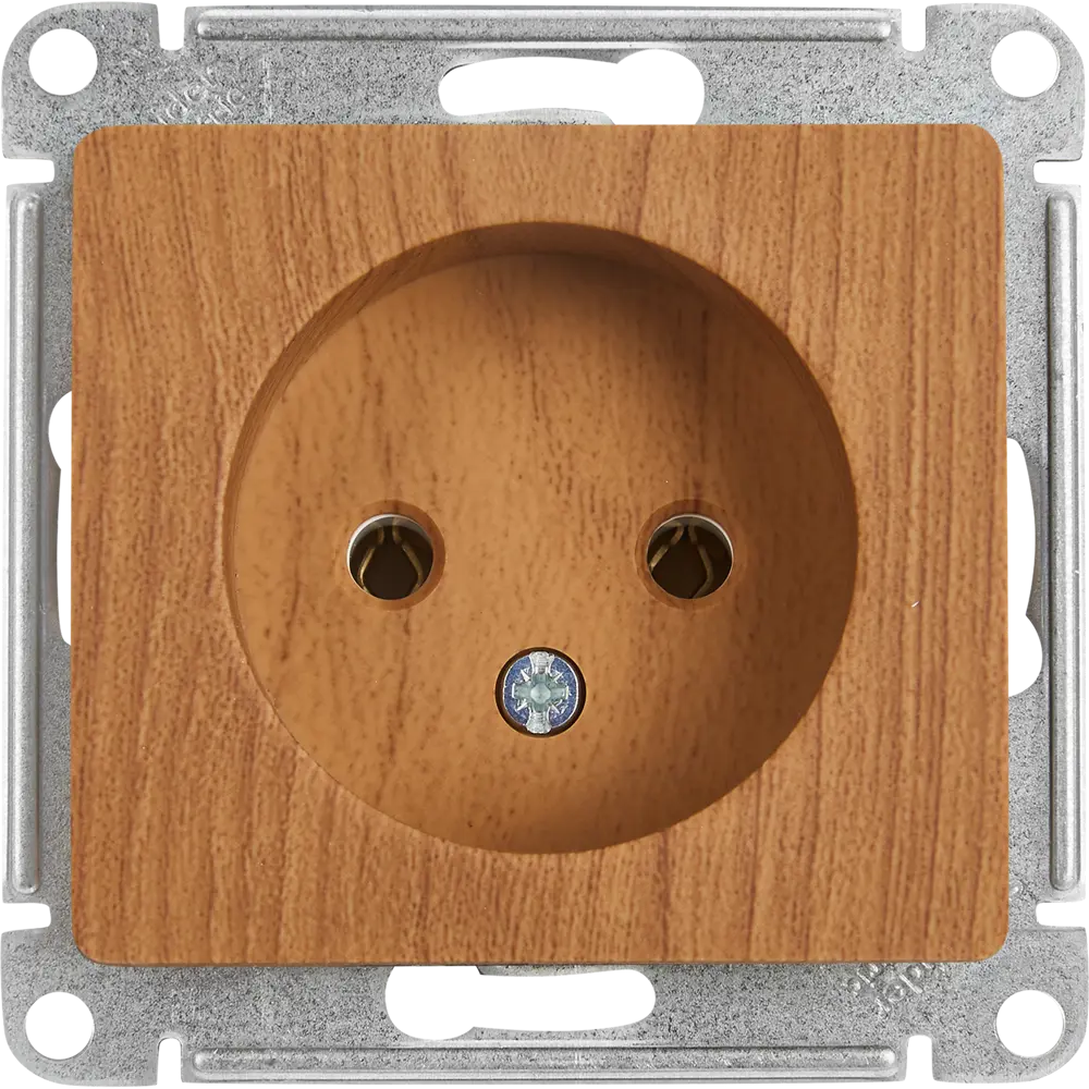 Розетка встраиваемая Systeme Electric Glossa без заземления цвет дуб STLM-2161721