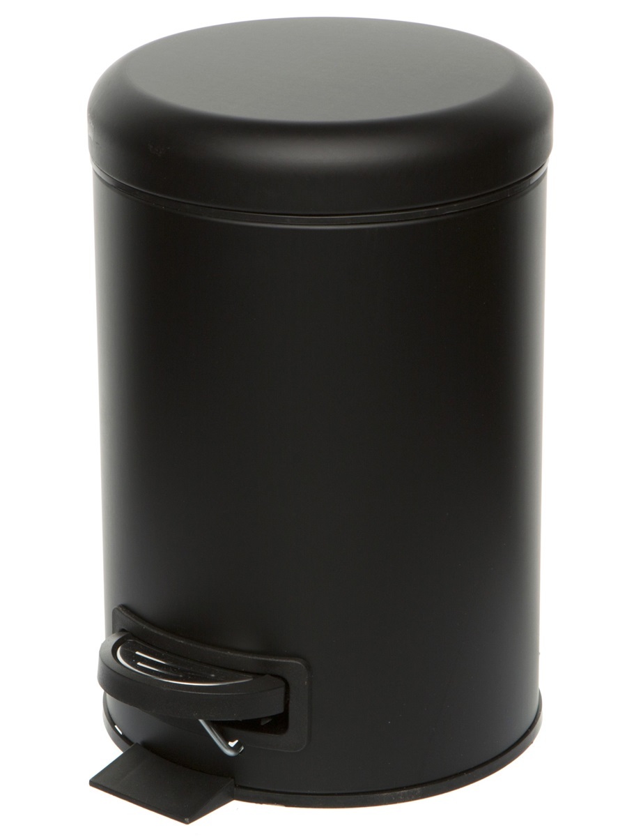 Вёдра с педалью и крышкой Pavo 3L Black NAVAKO 11534