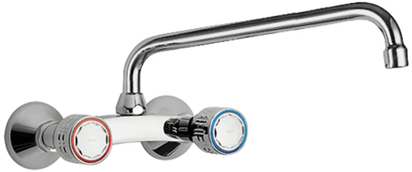 Смеситель для КУХНИ Настенный двухрычажный для кухни-123330 TRES