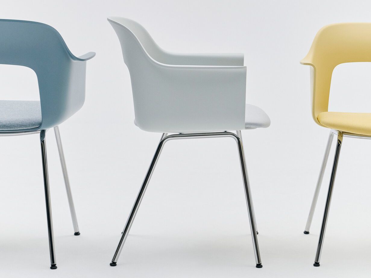 Полипропиленовый стул с подлокотниками с открытой спинкой Hay макет ARCH-00062765 - Вид №39