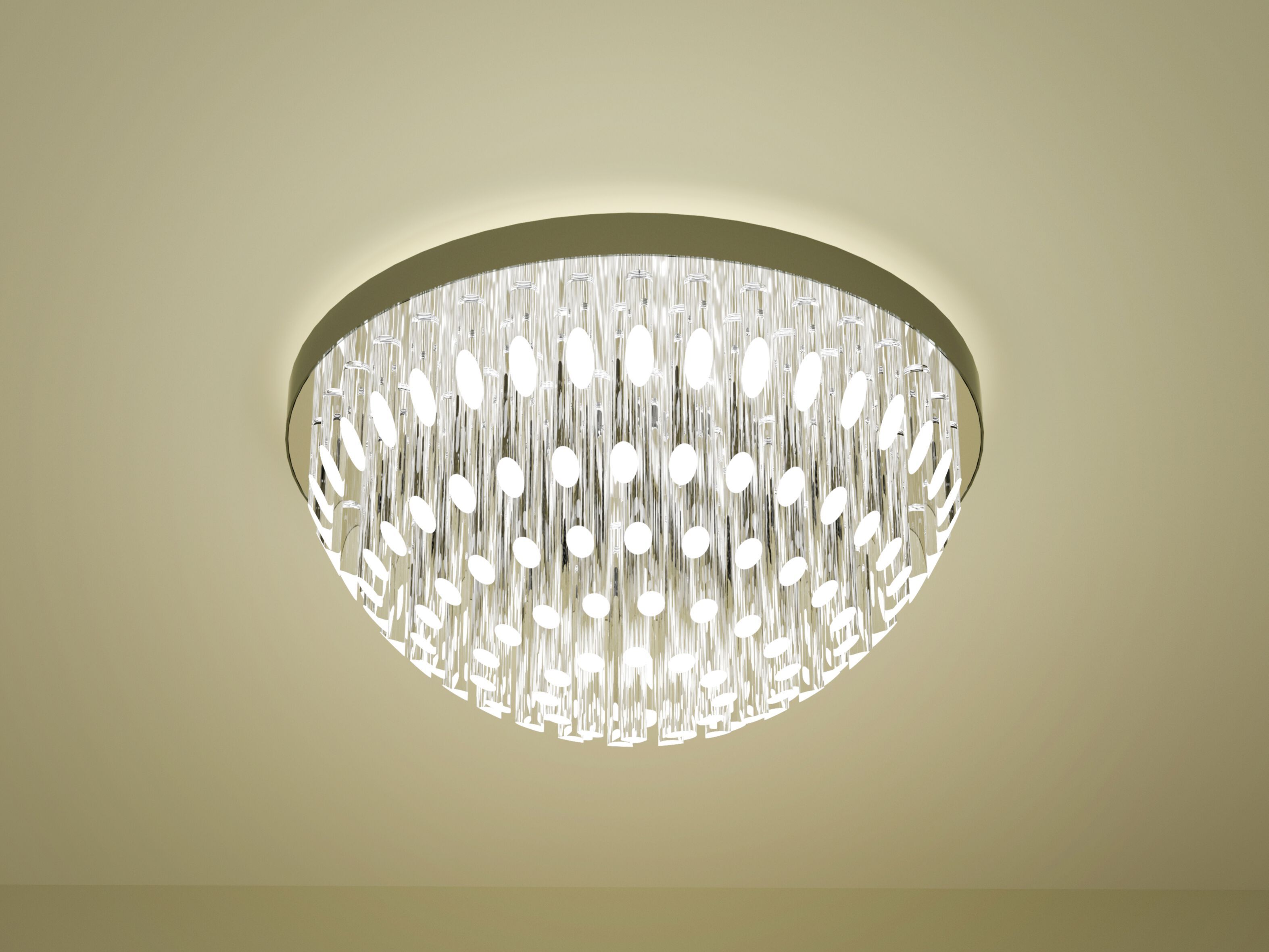 Стальная и акриловая светодиодная потолочная лампа OBLURE ARCH-00146779