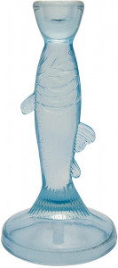 Подсвечник Fish blue medium