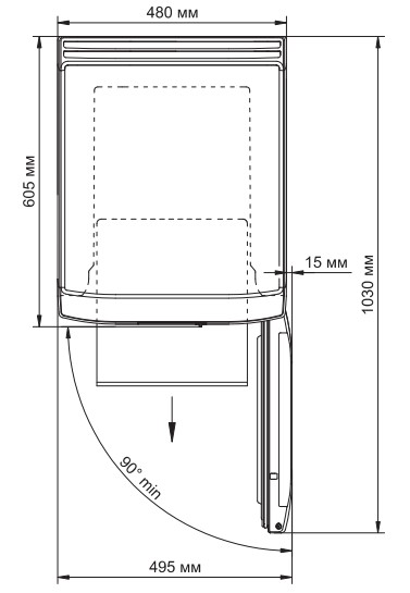 9283684 Морозильный шкаф  Бирюса M416 серебристый STDN-0151339 - Вид №5