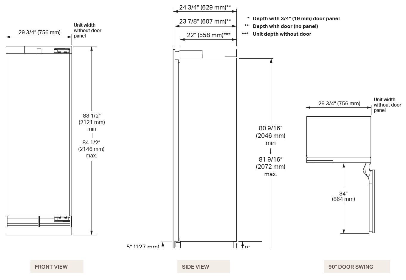 Холодильник с колонной 30" SKS | Signature Kitchen Suite SKSCR3011P ARCH-00111172 - Вид №4
