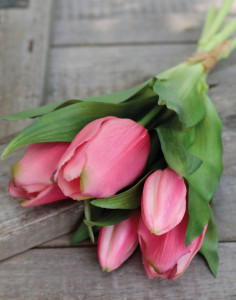 2941 515 a3 Букет искусственных тюльпанов, 5-кратный, 28 см, розовый H-andreas
