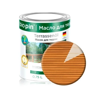 Краска-масло для террас и садовой мебели Biopin цвет тик 0.75 л