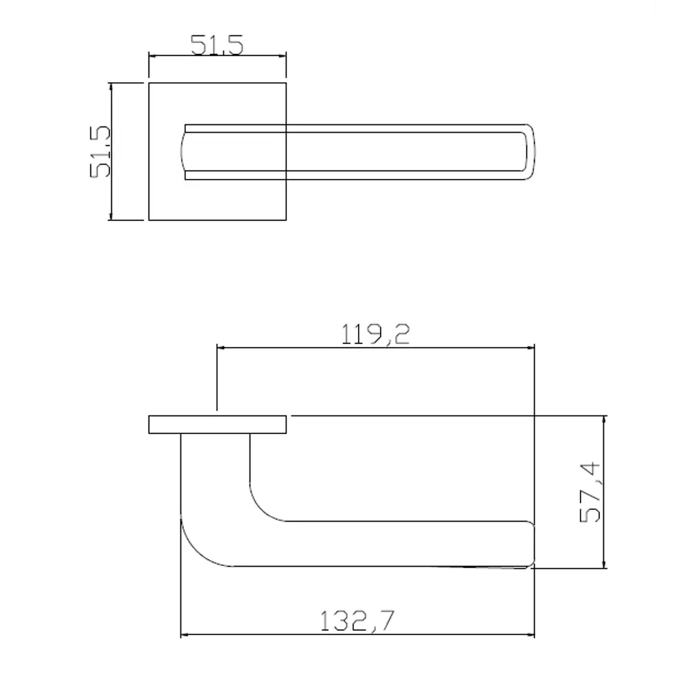 Дверные ручки Edson EDS-125H-Q2 в элегантном черном исполнении 85170400 STLM-0059396 - Вид №4