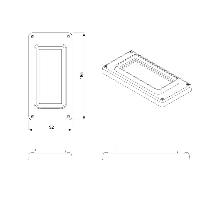 Медная алюминиевая пластина для розеток и выключателей Genuit медь ARCH-00012438 - Вид №5