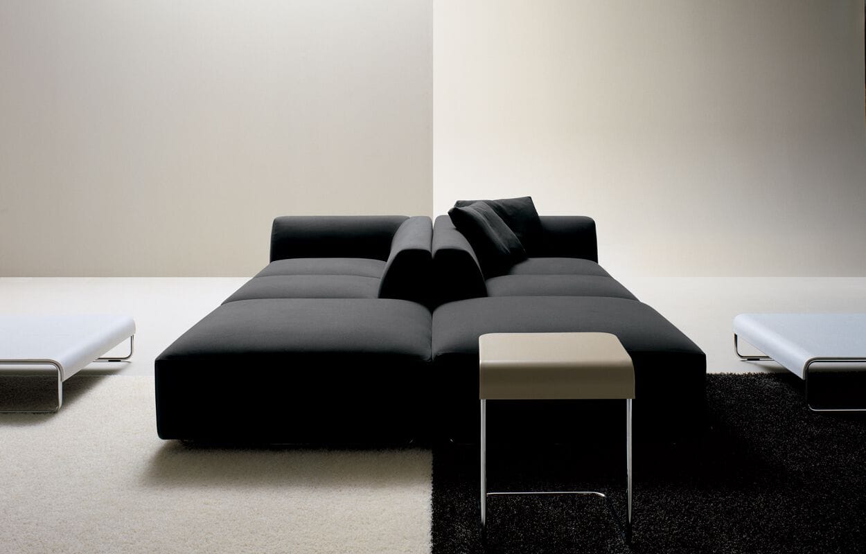 Низкий журнальный столик из стали и кожи i 4 Mariani Look ARCH-00060519 - Вид №2