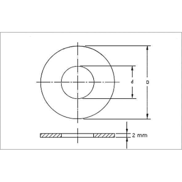 1D20 SANHA FL-D уплотнение для фланцев высок. давл., безасбест. DN 20 - PN10/16 (27x61x2mm) мм  - Вид №1