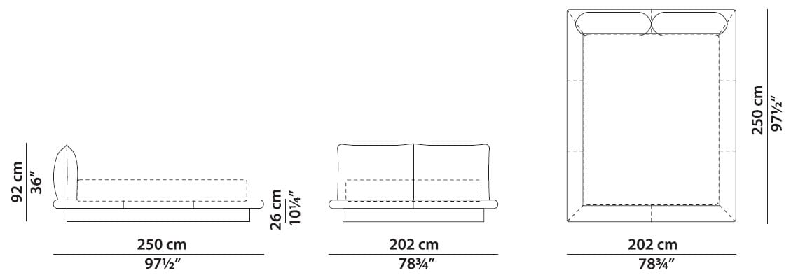 Двуспальная мягкая кровать Baxter Aura ARCH-00075198 - Вид №15