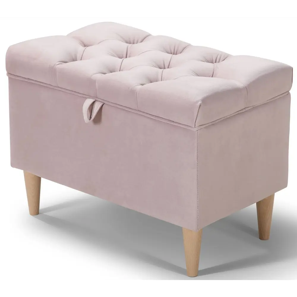 Пуф на ножках велюр Salotti Гамма Velutto 37 розовый 61x46 см STLM-2127641