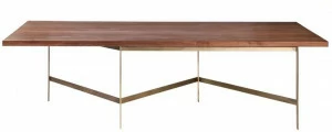 BassamFellows Прямоугольный деревянный обеденный стол на металлической основе Plank