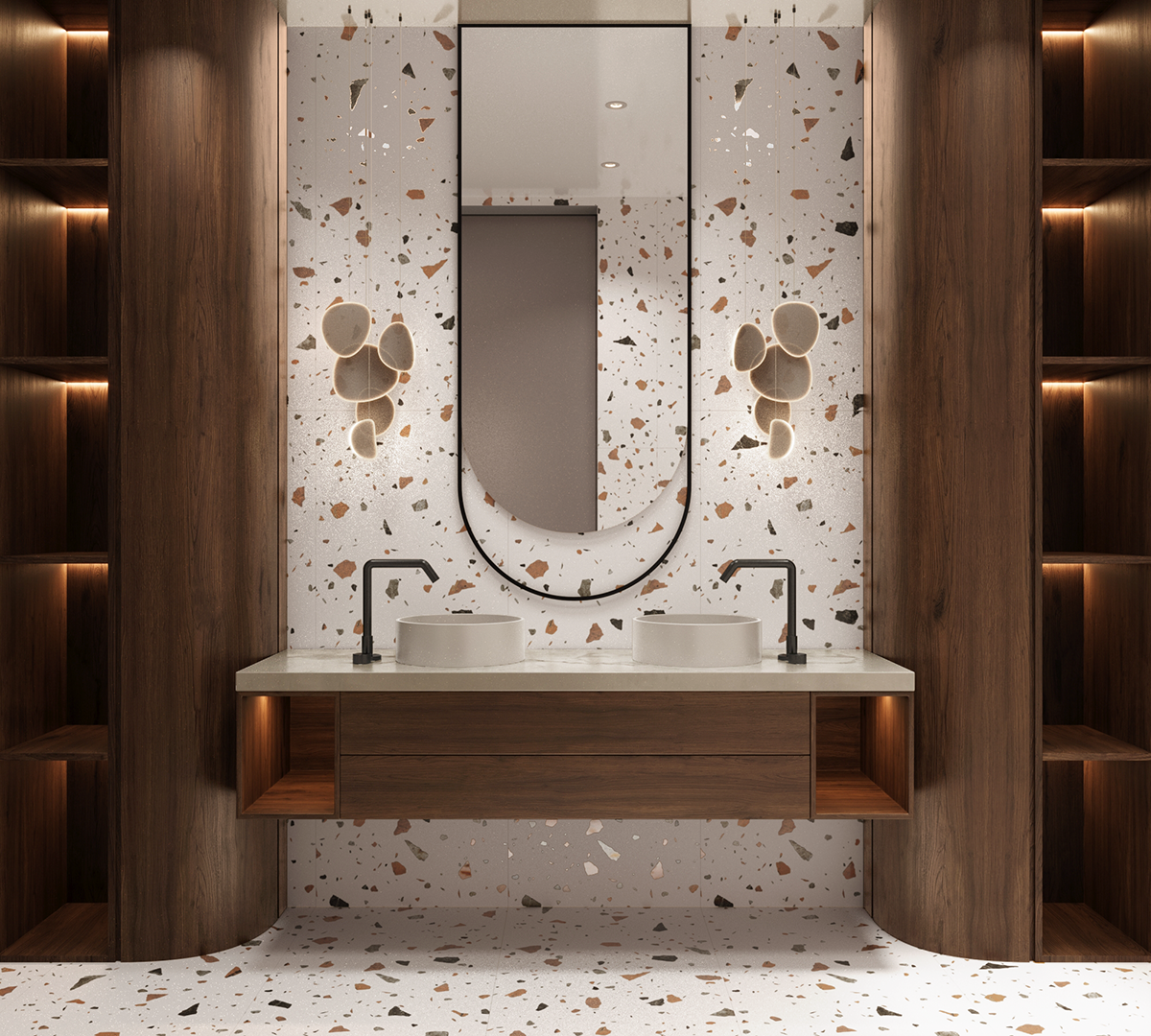 Керамогранит TERAZZO BLANCO 60х120 Arcadia Ceramica GI8013-A 