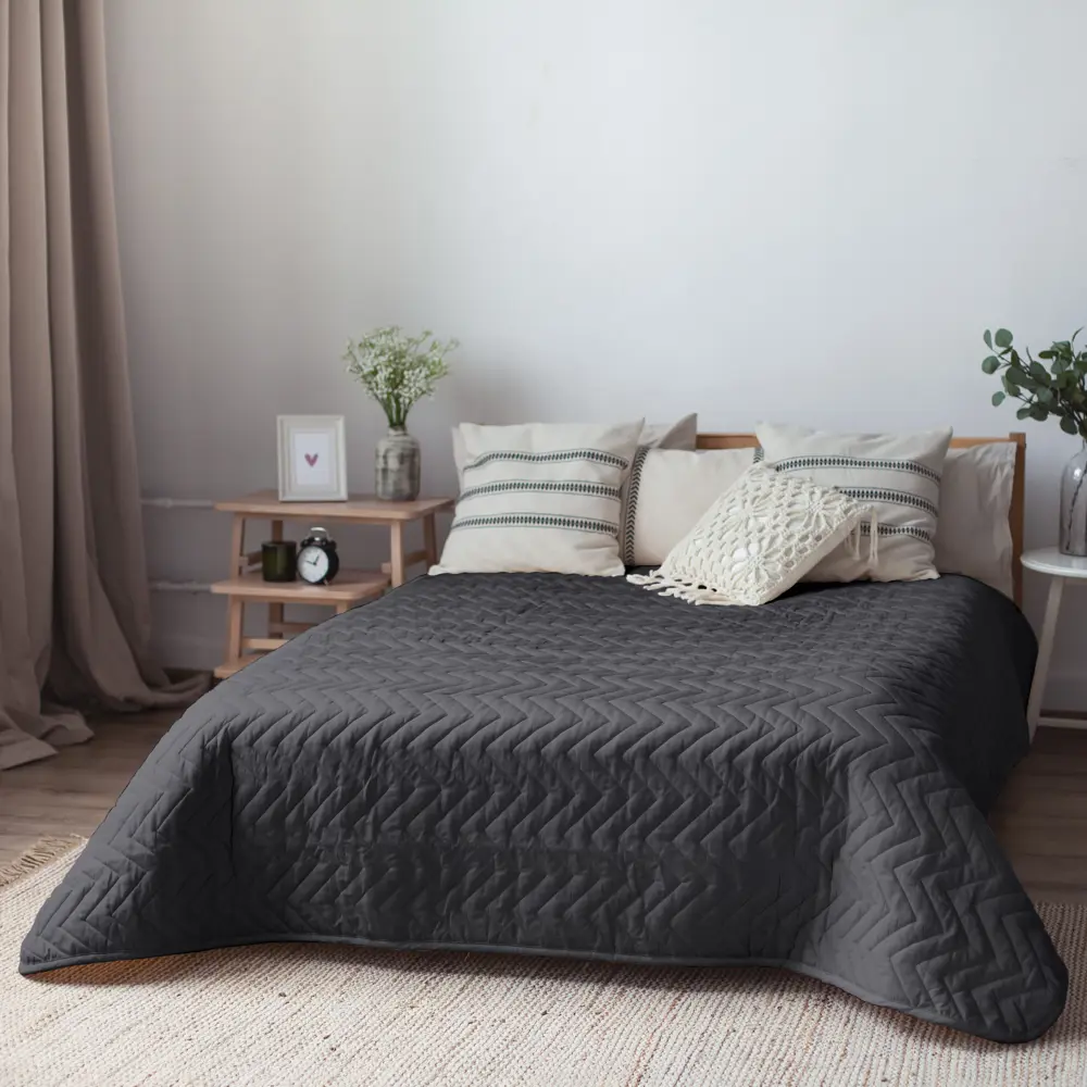 Покрывало Нью 200x240 см микрофибра цвет графит SEASONS STLM-2210755 - Вид №4