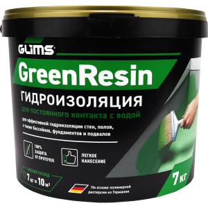 Герметик эластичный , 7 кг GLIMS GreenResin