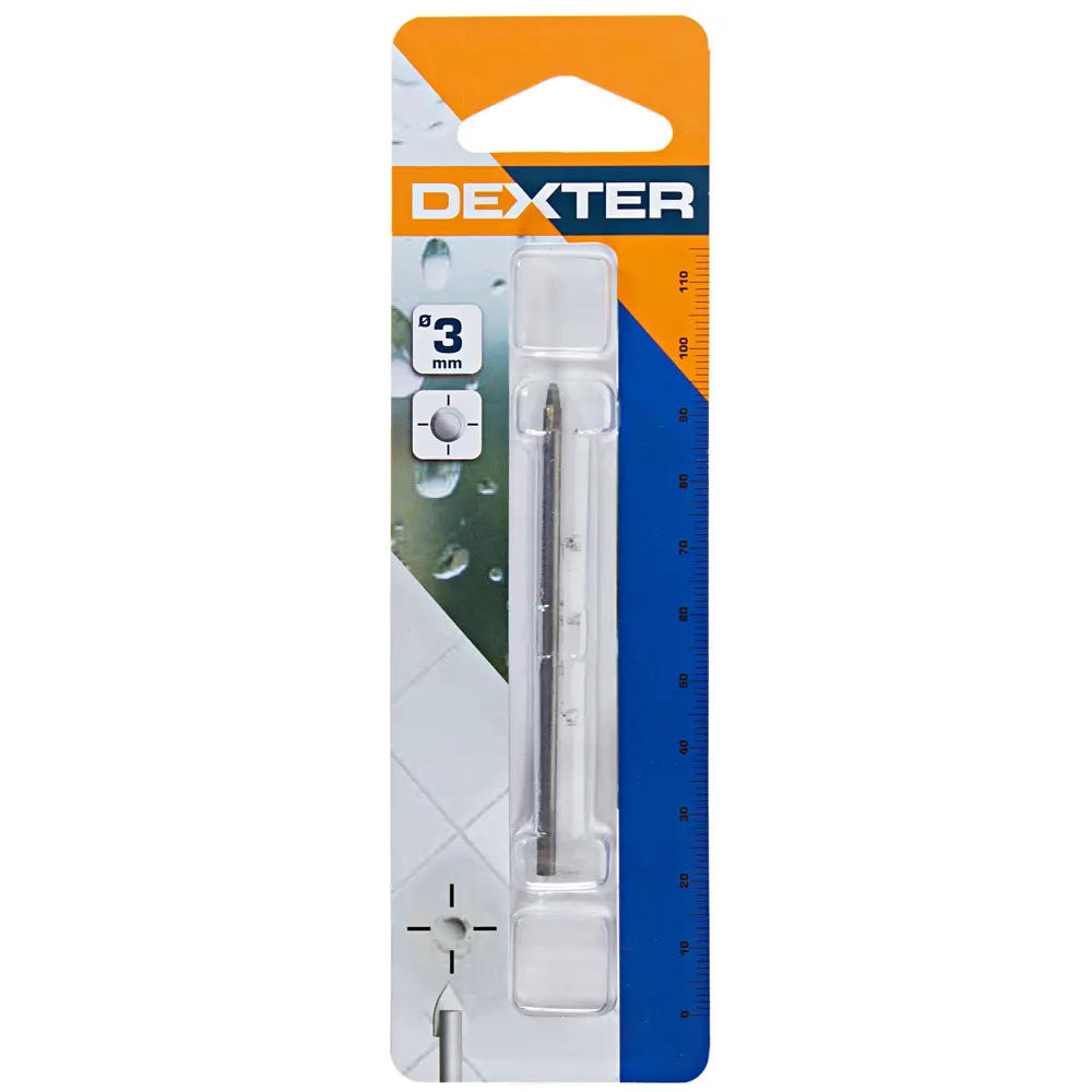 Сверло по керамике 3х74 мм Dexter 139-00086 STLM-2001776 - Вид №1